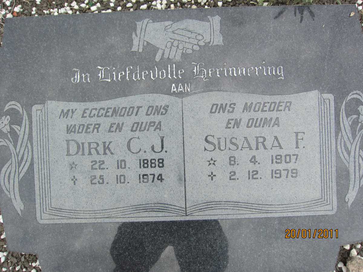 LOURENS Dirk C.J. 1888-1974 &amp; Susara F. 1907-1979
