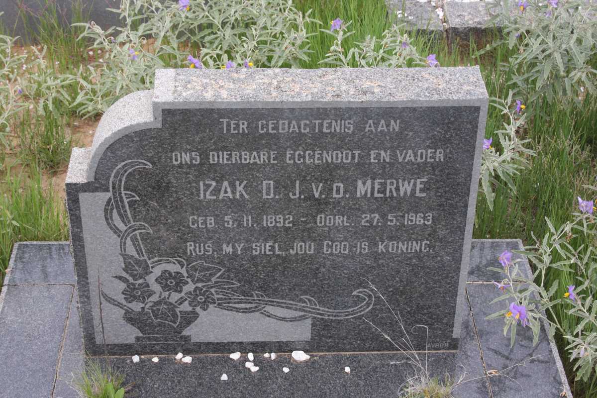 MERWE Izak D.J., van der 1892-1963