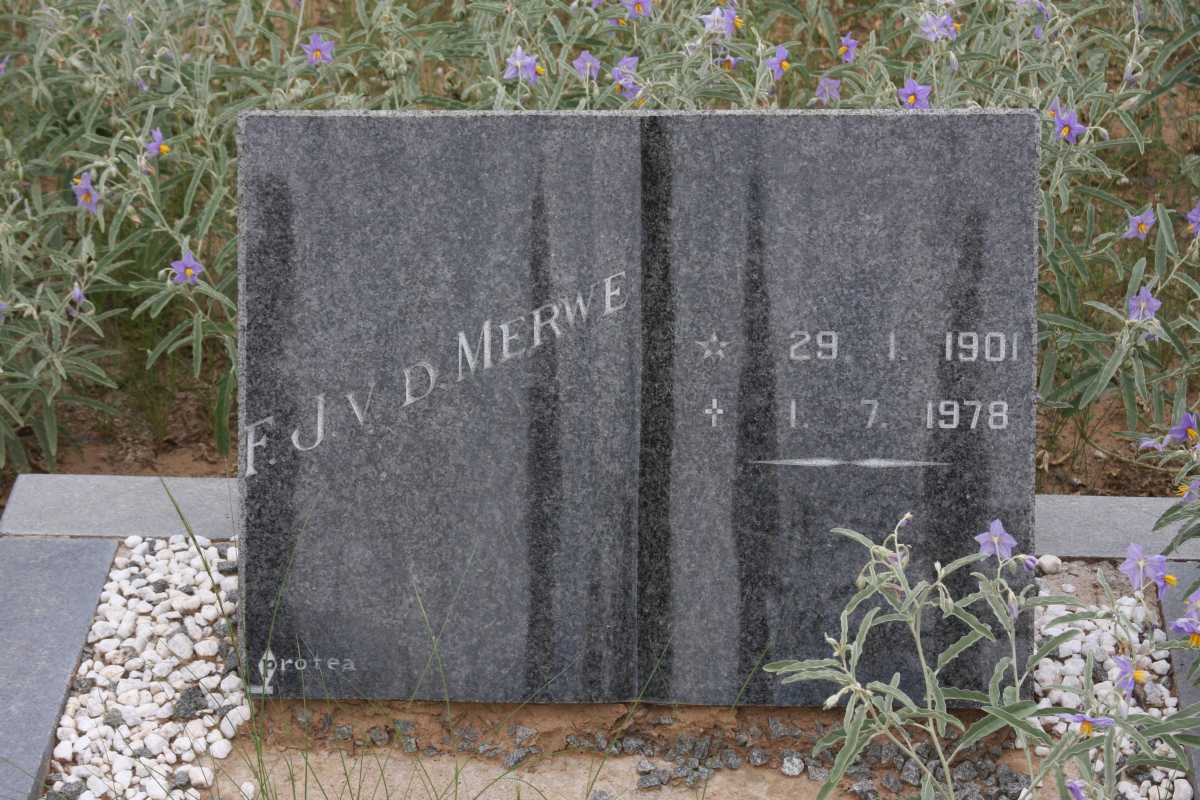 MERWE F.J., v.d. 1901-1978