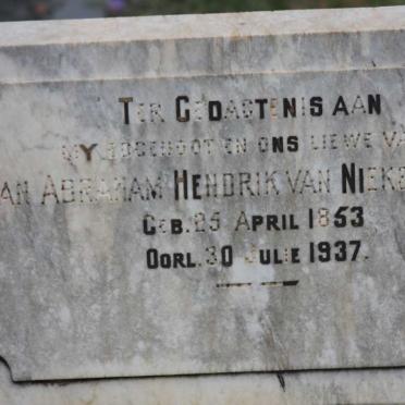 NEL Jan Abraham Hendrik van Niekerk 1853-1937