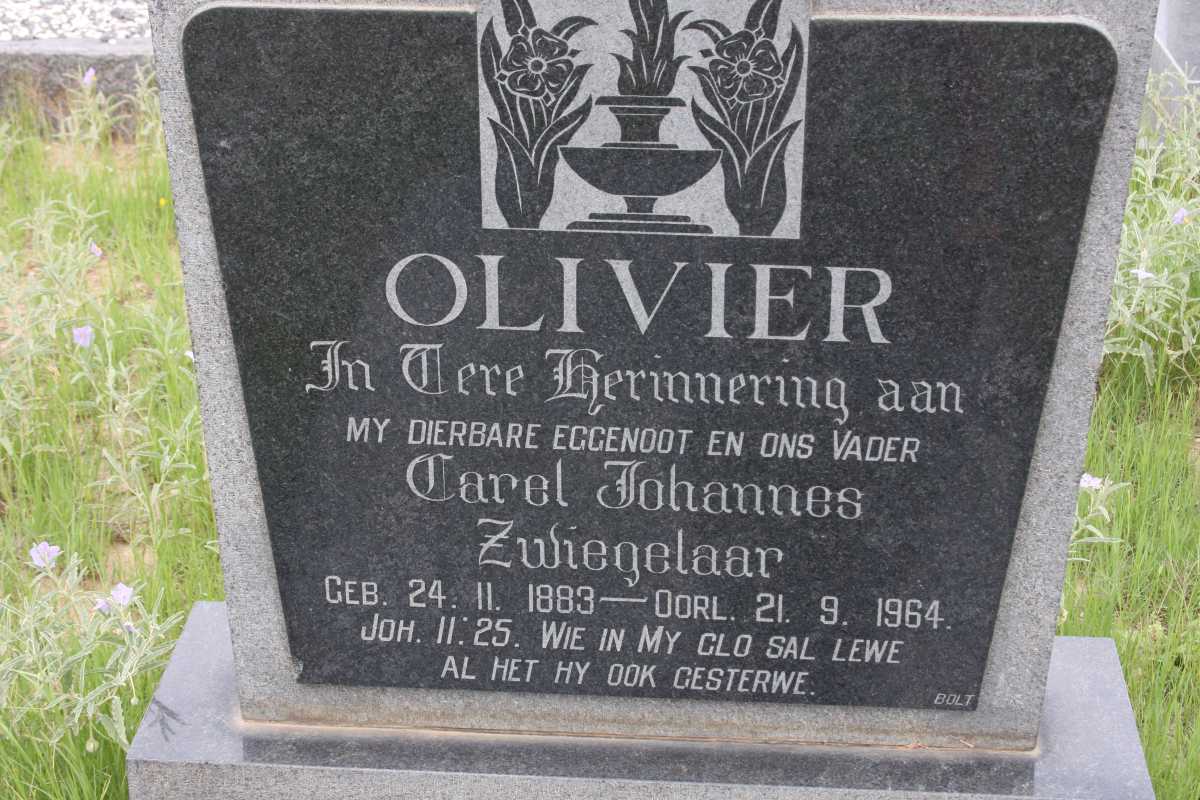 OLIVIER Carel Johannes Zwiegelaar 1883-1964