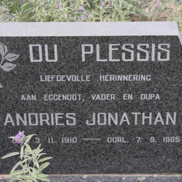 PLESSIS Andries Jonathan, du 1910-1985