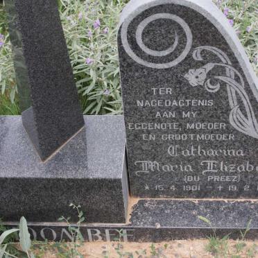 SCHOOMBEE Andries Gottlieb 1906- &amp; Catharina Maria Elizabeth DU PREEZ 1901-1990