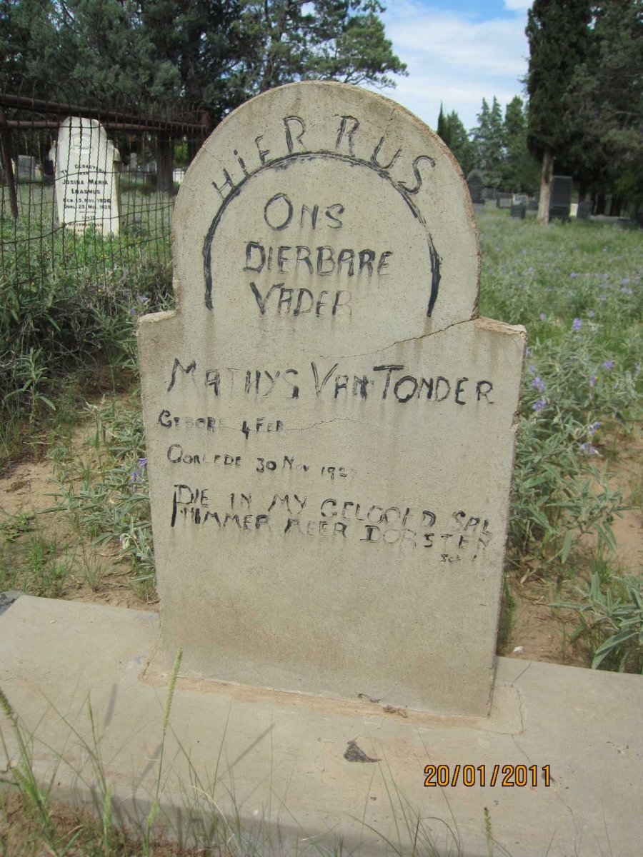 TONDER Mathys, van -1928