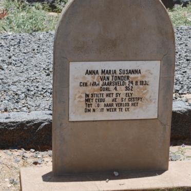 TONDER Anna Maria Susanna, van nee VAN JAARSVELD 1892-1952