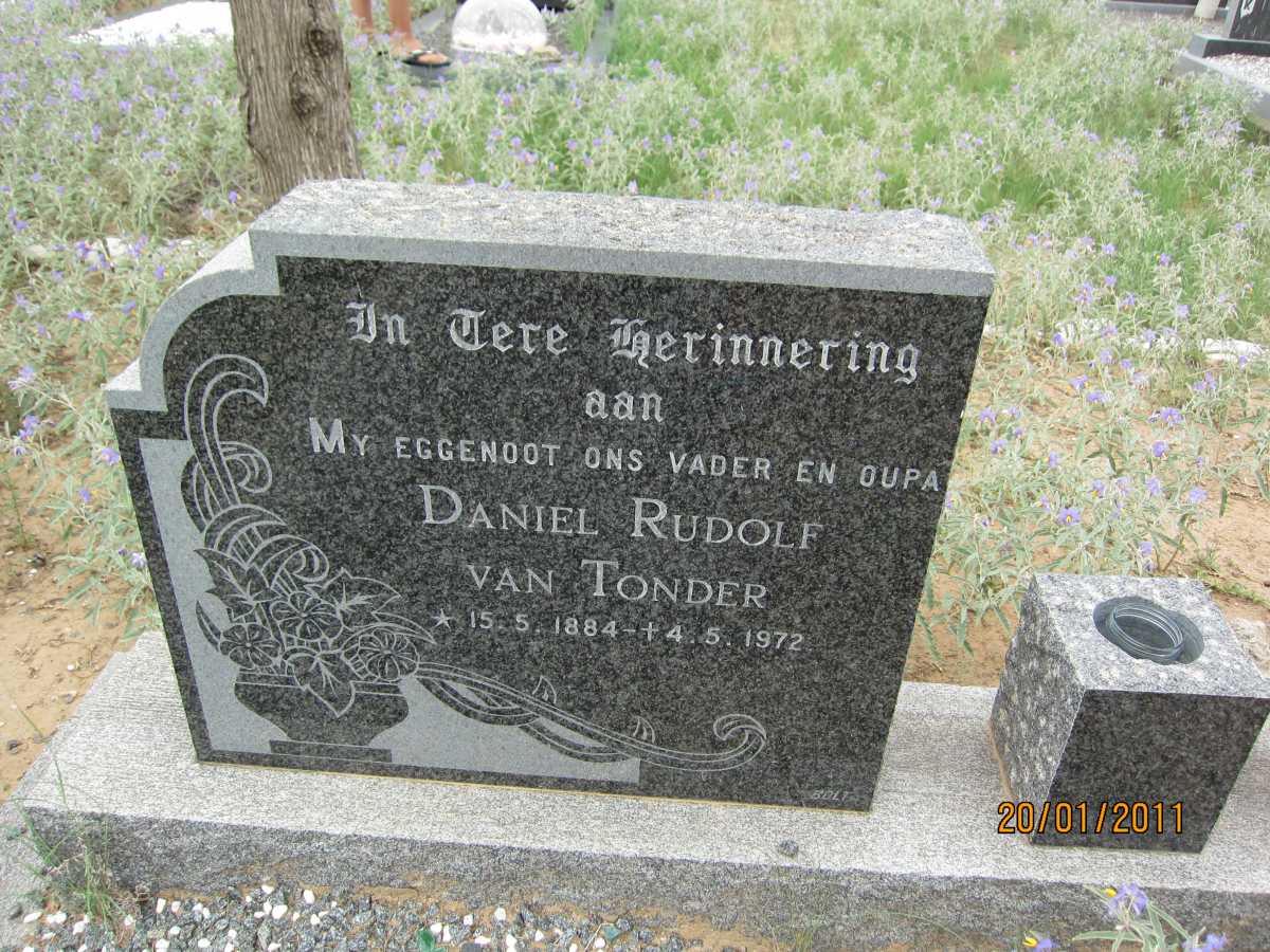 TONDER Daniel Rudolf, van 1884-1972
