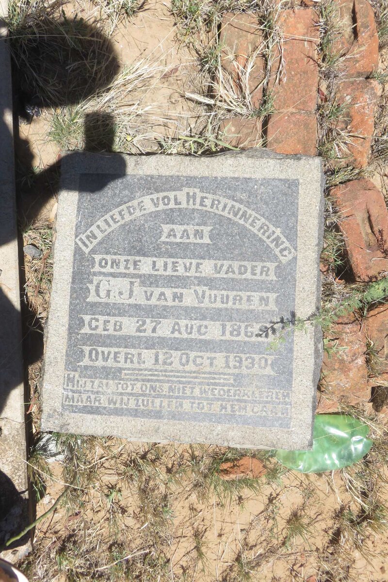 VUUREN G.J., van 1869-1930