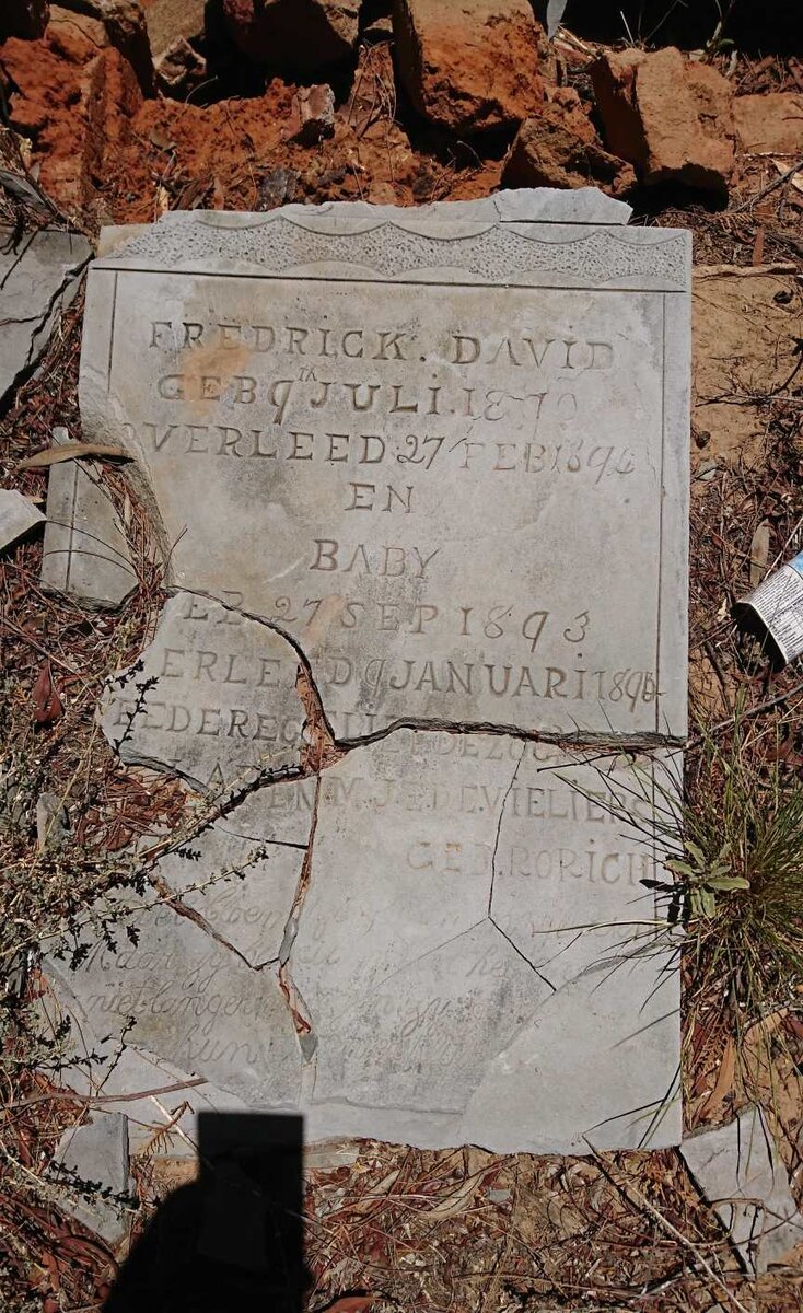 VILLIERS Fredrick David, de 1890-1894 :: DE VILLIERS Baby 1893-1894