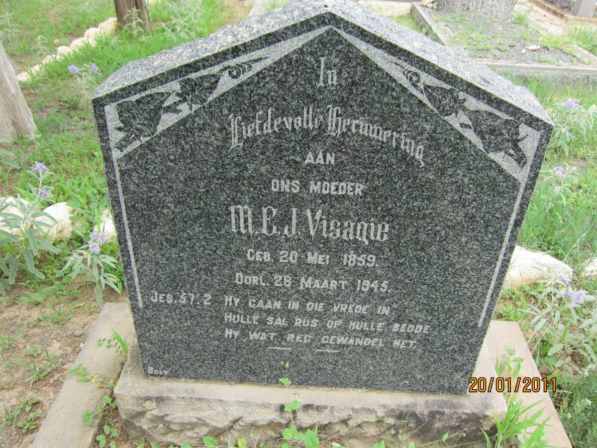 VISAGIE M.E.J. 1859-1945