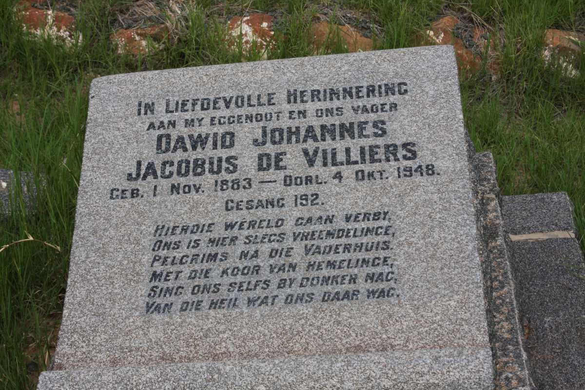 VILLIERS Dawid Johannes Jacobus, de 1883-1948