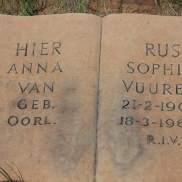 VUUREN Anna Sophia, van 1904-1969