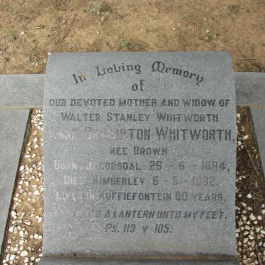 WHITWORTH Anne Brampton nee BROWN 1884-1982