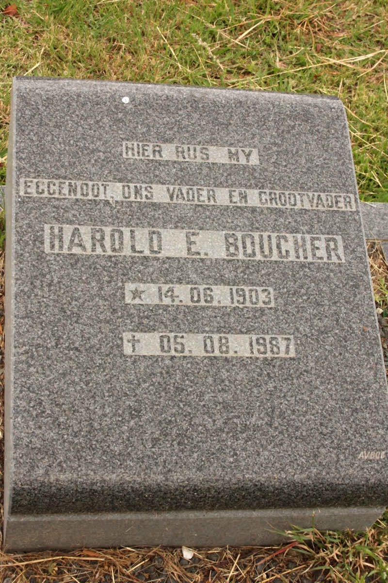 BOUCHER Harold E. 1903-1987