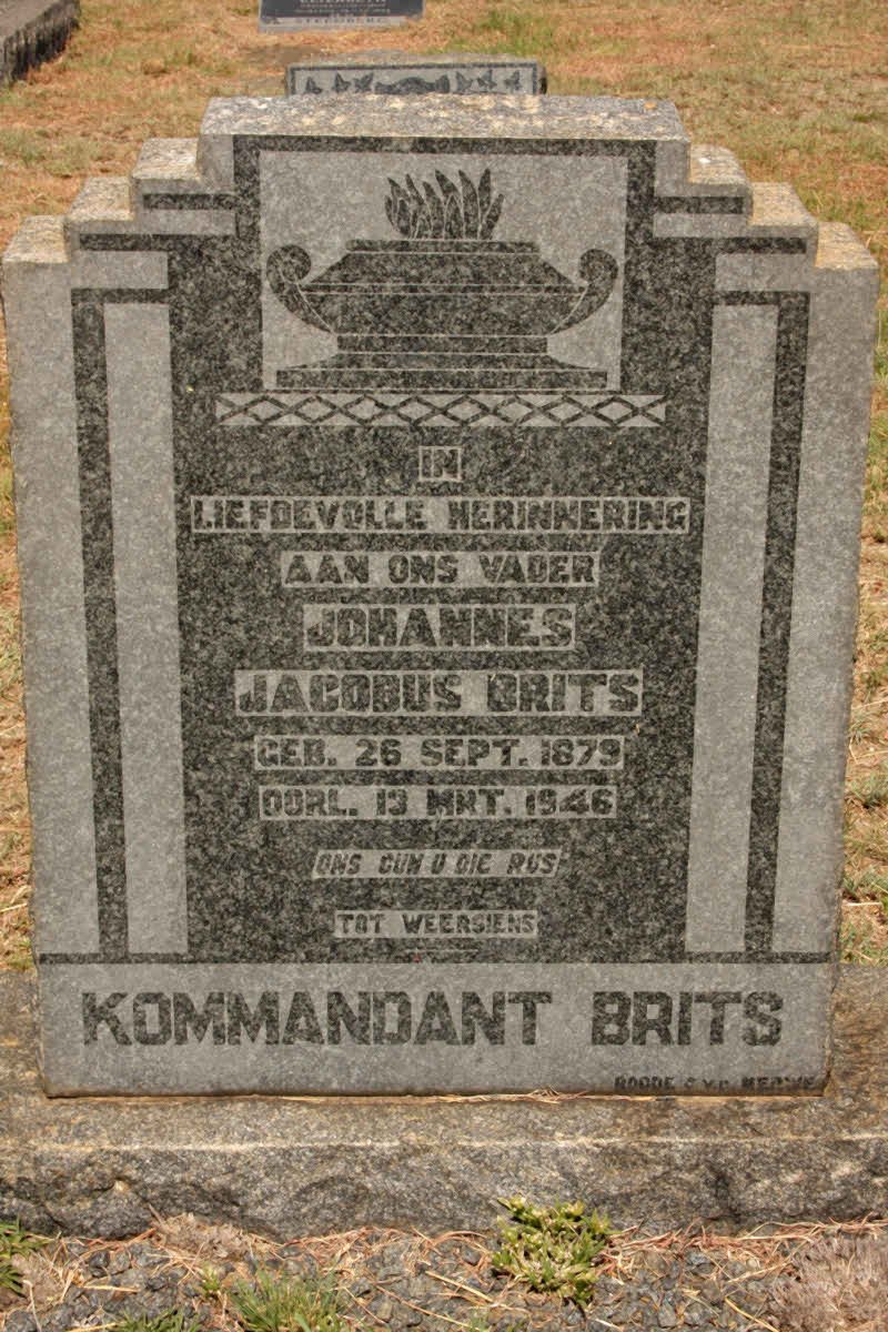 BRITS Johannes Jacobus 1879-1946