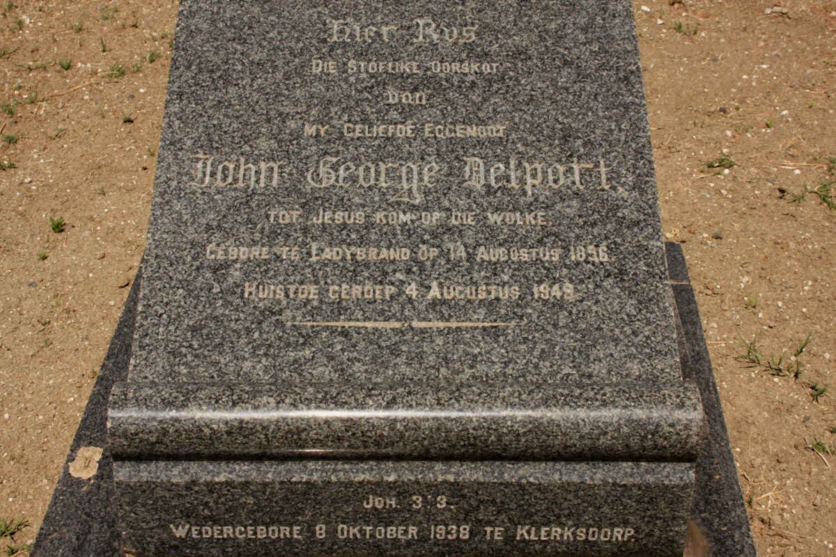 DELPORT John George 1896-1949