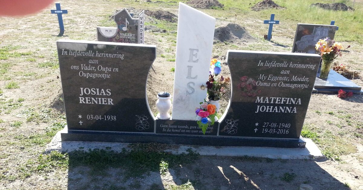 ELS Josias Renier 1938- &amp;  Matefina Johanna 1940-2016