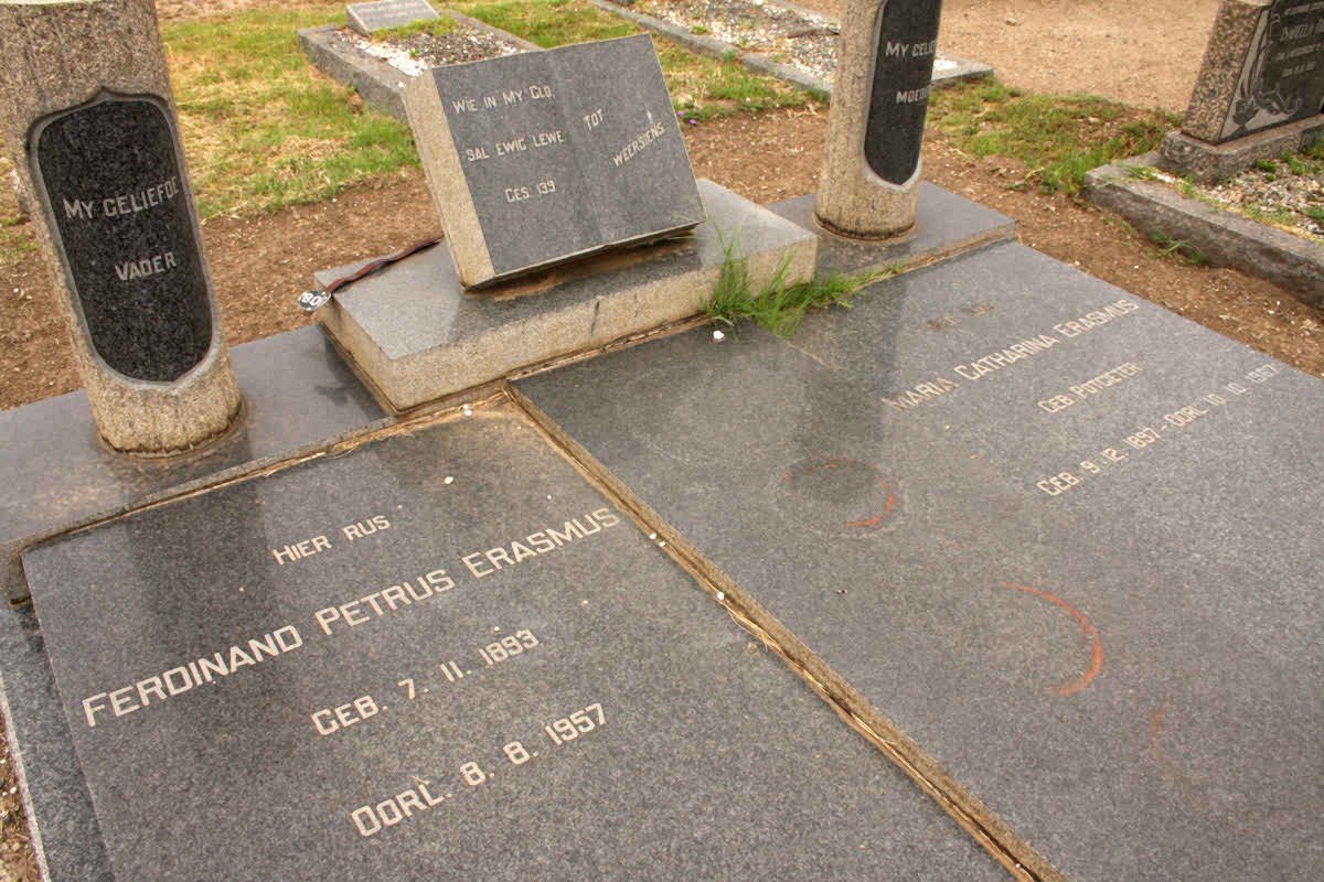 ERASMUS Ferdinand Petrus 1893-1957 &amp; Maria Catharina POTGIETER 1897-1967