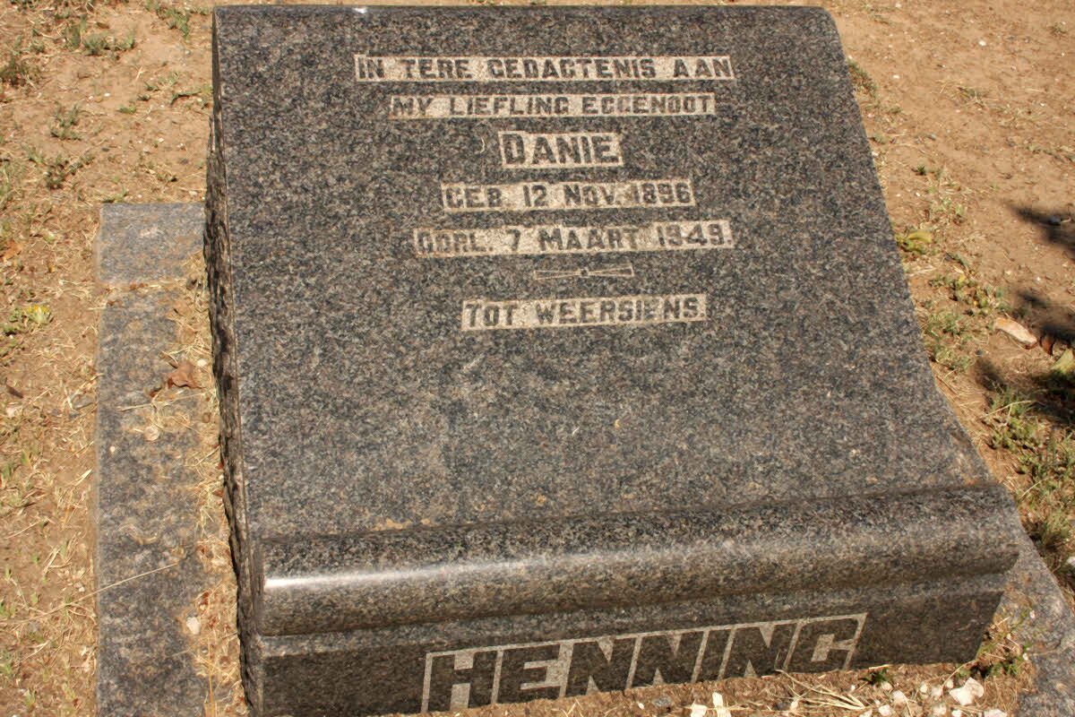 HENNING Danie 1896-1949