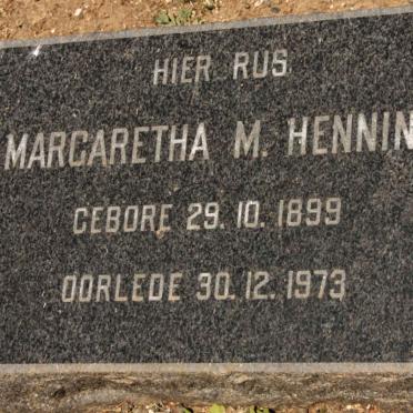 HENNING Margaretha M. 1899-1973