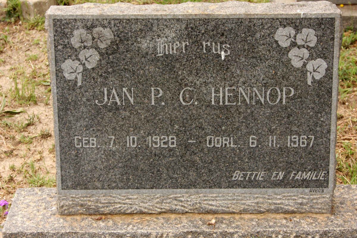 HENNOP Jan Philippus Carel 1928-1967