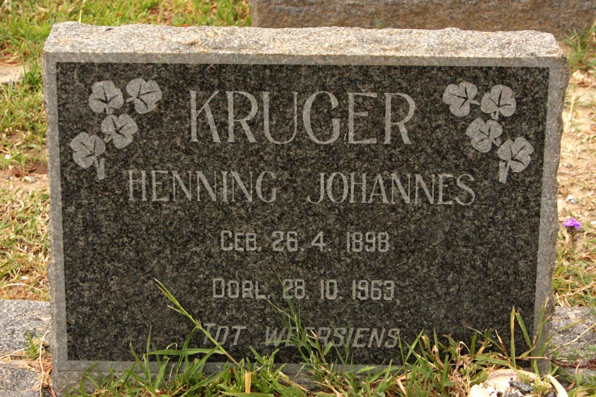KRUGER Henning Johannes 1898-1963