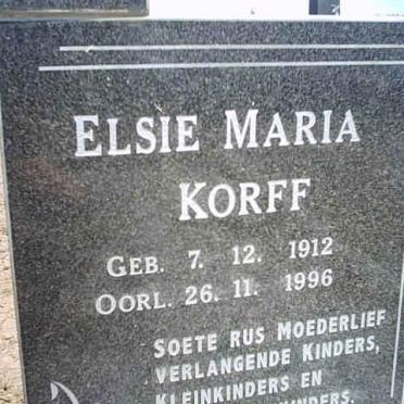KORFF Elzie Maria 1912-1996