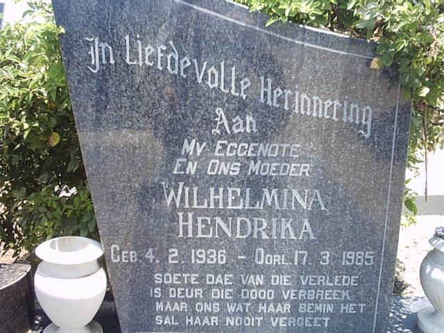 LANGENHOVEN Wilhelmina Hendrika 1936-1985