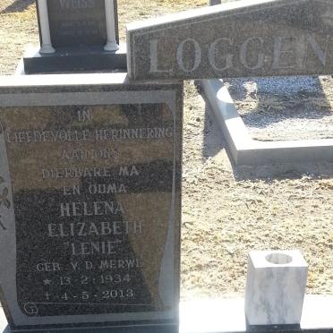 LOGGENBERG Nicolaas Francois 1917-1990 &amp; Helena Elizabeth V.D. MERWE 1934-2013