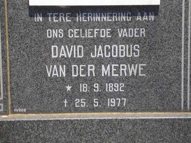 MERWE David Jacobus, van der 1892-1977