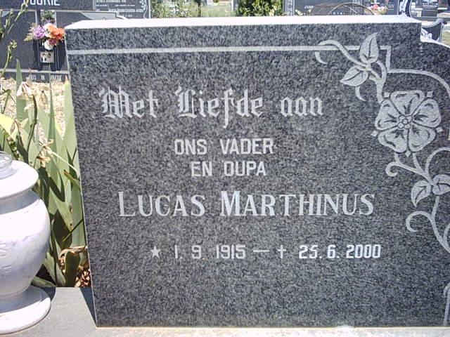 MERWE Lucas Marthinus, v.d. 1915-2000