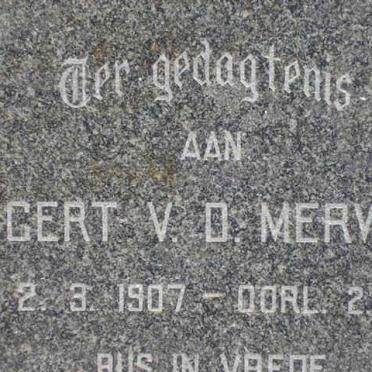 MERWE Gert, v.d. 1907-19??