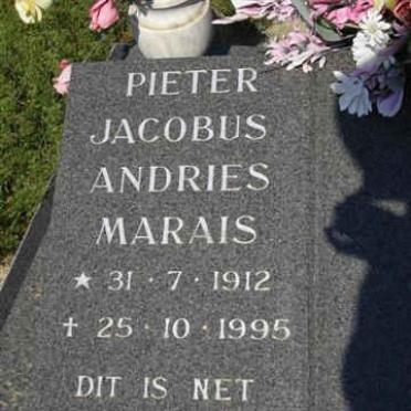 MARAIS Pieter Jacobus Andries 1912-1995