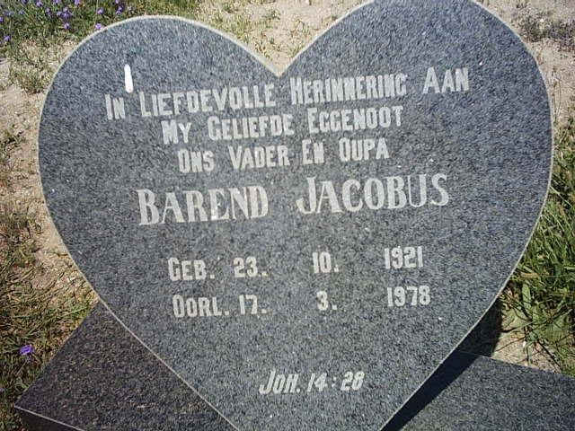 MERWE Barend Jacobus, van der 1921-1978