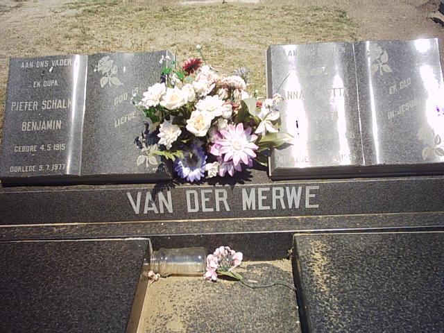 MERWE Pieter Schalk Benjamin, van der 1915-1977 &amp; Anna Aletta BESTER 1921-1995 