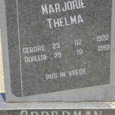 OPPERMAN Majorie Thelma 1922-1993