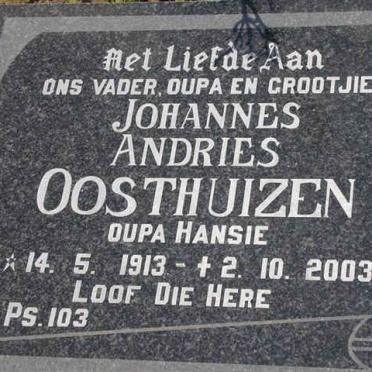 OOSTHUIZEN Johannes Andries 1913-2003