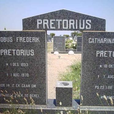 PRETORIUS Jacobus Frederik 1893-1978 &amp; Catharina Glodina 1898-1991