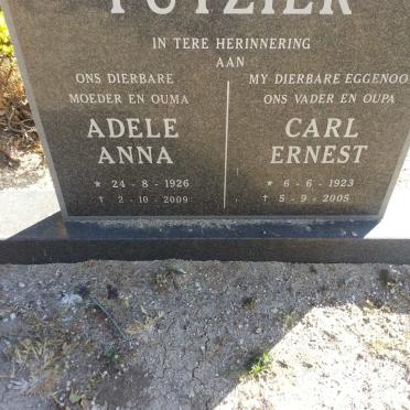 PUTZIER Carl Ernest 1923-2005 &amp; Adele Anna 1926-2009