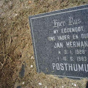 POSTHUMUS Jan Herman 1928-1983