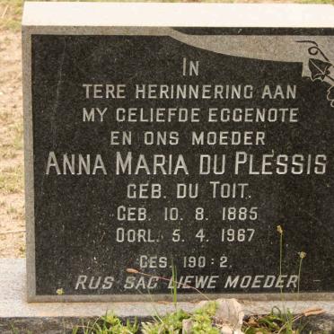 PLESSIS Anna Maria, du nee DU TOIT 1885-1967