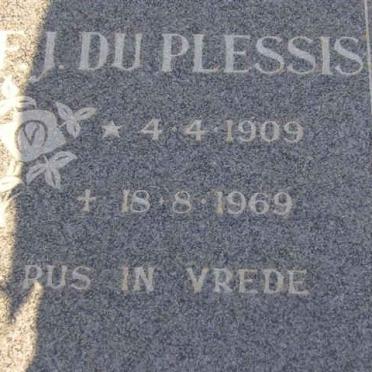 PLESSIS F.J., du 1909-1969
