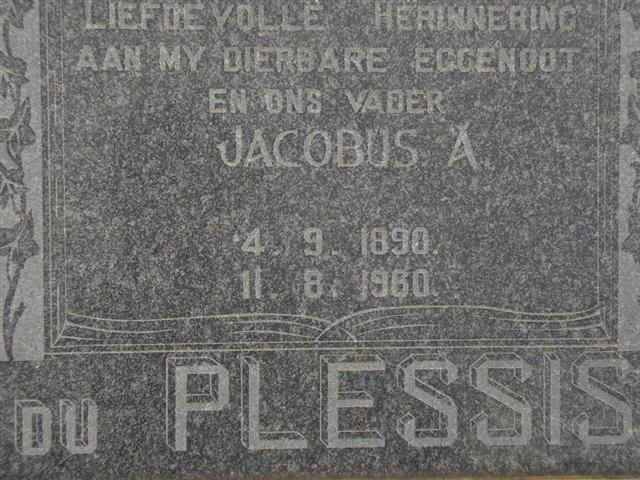 PLESSIS Jacobus A., du 1890-1960