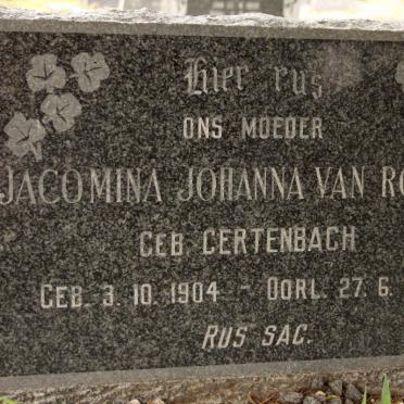 ROOYEN Jacomina Johanna, van nee GERTENBACH 1904-1963
