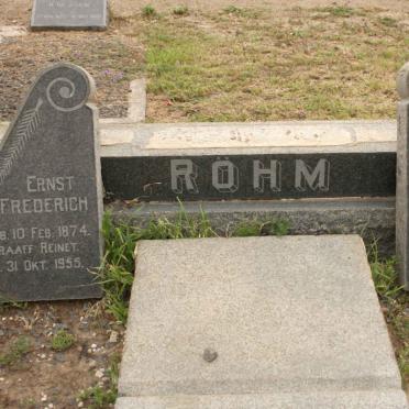 RÖHM Ernst Frederich 1874-1955 &amp; Sophia Margaretha Johanna ROOS 1882-1955