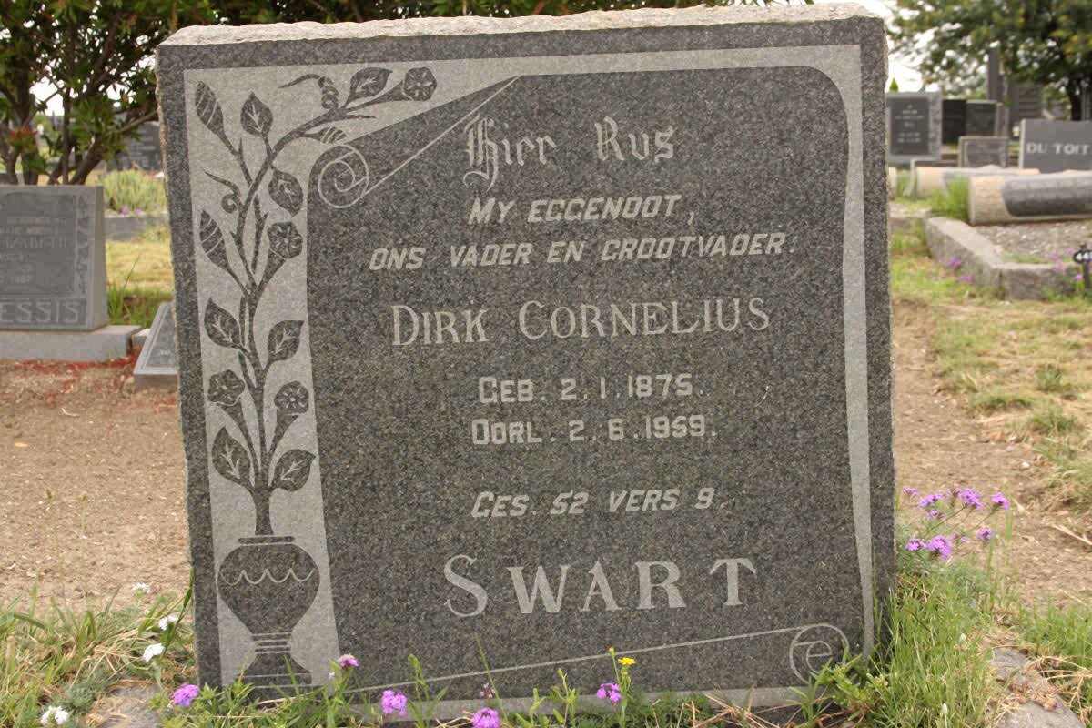 SWART Dirk Cornelius 1875-1959