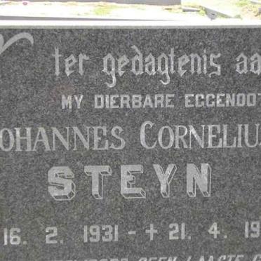 STEYN Johannes Cornelius 1931-1987