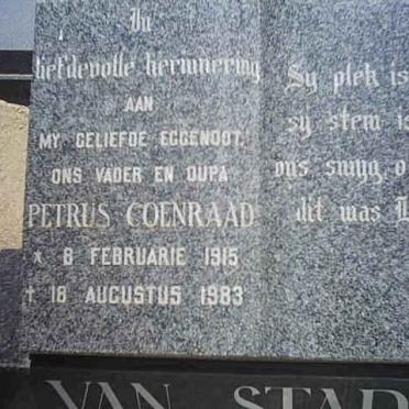 STADEN Petrus Coenraad, van 1915-1983