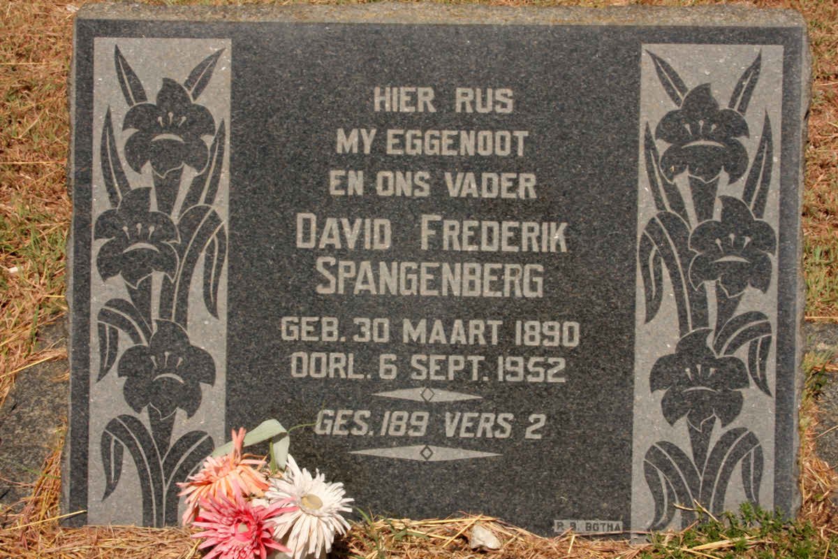 SPANGENBERG David Frederik 1890-1952