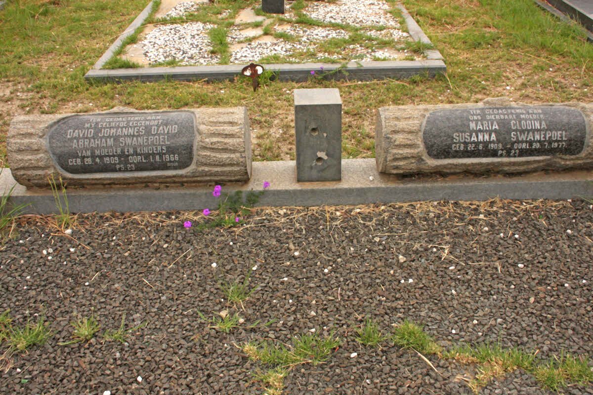 SWANEPOEL David Johannes David Abraham 1909-1966 &amp; Maria Clodina Susanna 1909-1977