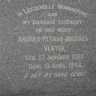 VENTER Andries Petrus Jacobus 1880-1948